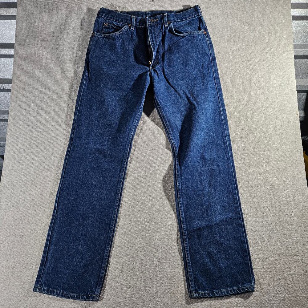 Vintage Lee Riders Jeans Mens 34x32 USA Made Blue Denim Straight Leg Classic